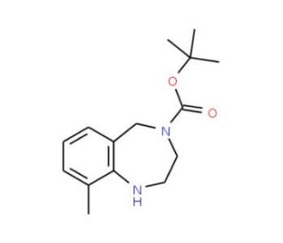 4-Boc-9-Methyl-2,3,4,5-tetrahydro-1H-benzo[e][1,4]diazepine (CAS 886364-23-4) - chemical structure image