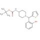 4-(Boc-amino)-1-[(2-hydroxyphenyl)(thiophen-2-yl)methyl]piperidine (CAS 870703-80-3) - chemical structure image