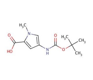 4-(Boc-amino)-1-methylpyrrole-2-carboxylic acid (CAS 77716-11-1) - chemical structure image