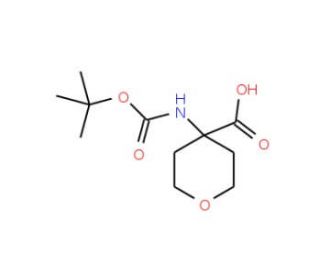 4-(Boc-amino)tetrahydropyran-4-carboxylic acid (CAS 172843-97-9) - chemical structure image