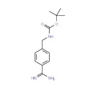 4-Boc-aminomethylbenzamidine (CAS 162696-15-3) - chemical structure image