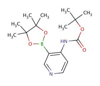 4-Boc-Aminopyridine-3-boronic acid, pinacol ester (CAS 1073354-02-5) - chemical structure image