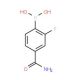 4-Borono-3-fluorobenzamide (CAS 874289-22-2) - chemical structure image