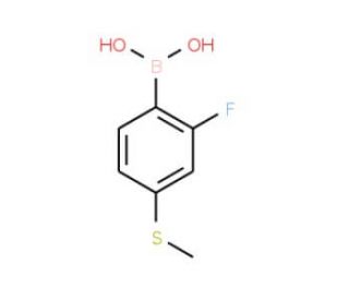 4-Borono-3-fluorothioanisole (CAS 957060-84-3) - chemical structure image
