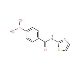 4-Borono-N-(1,3-thiazol-2-yl)benzamide (CAS 850568-26-2) - chemical structure image