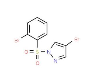 4-Bromo-1-[(2-bromophenyl)sulphonyl]-1H-pyrazole (CAS 957062-77-0) - chemical structure image