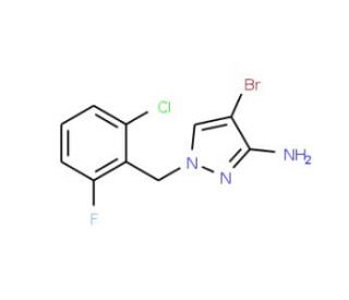 4-bromo-1-(2-chloro-6-fluorobenzyl)-1H-pyrazol-3-amine - chemical structure image