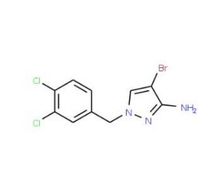 4-bromo-1-(3,4-dichlorobenzyl)-1H-pyrazol-3-amine - chemical structure image
