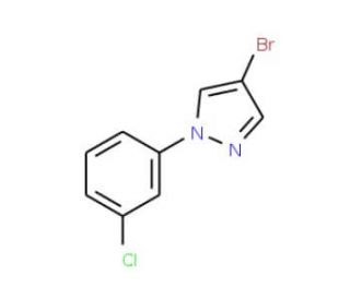 4-Bromo-1-(3-chlorophenyl)-1H-pyrazole (CAS 957034-94-5) - chemical structure image