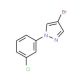 4-Bromo-1-(3-chlorophenyl)-1H-pyrazole (CAS 957034-94-5) - chemical structure image