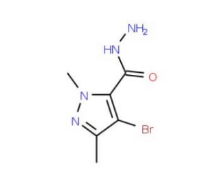 4-Bromo-1,3-dimethylpyrazole-5-carbohydrazide - chemical structure image