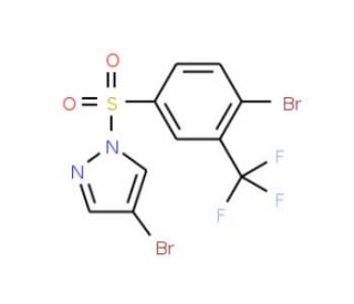 4-Bromo-1-(4-bromo-3-trifluoromethylphenylsulfonyl)pyrazole (CAS 1072944-72-9) - chemical structure image