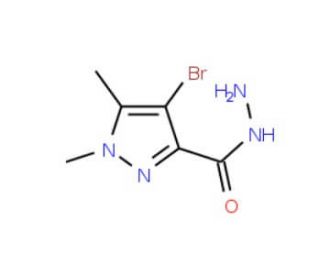 4-Bromo-1,5-dimethyl-1H-pyrazole-3-carbohydrazide - chemical structure image