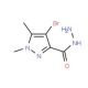 4-Bromo-1,5-dimethyl-1H-pyrazole-3-carbohydrazide - chemical structure image