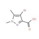 4-Bromo-1,5-dimethyl-1H-pyrazole-3-carboxylic acid (CAS 5775-91-7) - chemical structure image