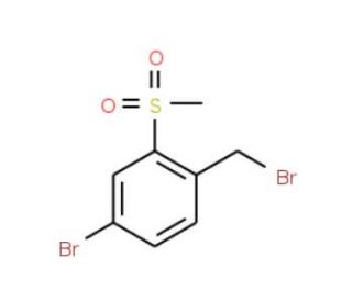 4-Bromo-1-(bromomethyl)-2-(methylsulphonyl)benzene (CAS 254887-18-8) - chemical structure image