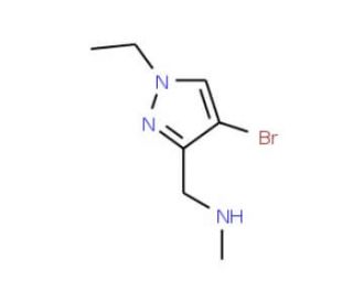 (4-Bromo-1-ethyl-1H-pyrazol-3-ylmethyl)-methyl-amine - chemical structure image