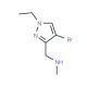 (4-Bromo-1-ethyl-1H-pyrazol-3-ylmethyl)-methyl-amine - chemical structure image