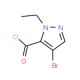 4-bromo-1-ethyl-1H-pyrazole-5-carbonyl chloride - chemical structure image