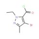 4-Bromo-1-ethyl-3-methyl-1H-pyrazole-5-carbonyl chloride (CAS 175277-00-6) - chemical structure image