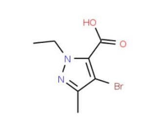 4-Bromo-1-ethyl-3-methyl-1H-pyrazole-5-carboxylic acid (CAS 175276-99-0) - chemical structure image
