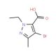 4-Bromo-1-ethyl-3-methyl-1H-pyrazole-5-carboxylic acid (CAS 175276-99-0) - chemical structure image