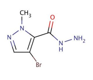 4-Bromo-1-methyl-1H-pyrazole-5-carbohydrazide - chemical structure image