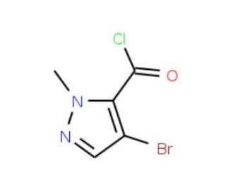 4-Bromo-1-methyl-1H-pyrazole-5-carbonyl chloride - chemical structure image