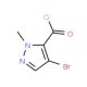 4-Bromo-1-methyl-1H-pyrazole-5-carbonyl chloride - chemical structure image