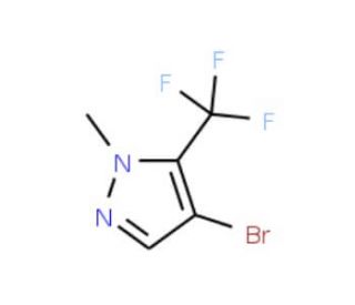 4-Bromo-1-methyl-5-(trifluoromethyl)-1H-pyrazole (CAS 497832-98-1) - chemical structure image