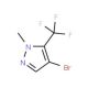 4-Bromo-1-methyl-5-(trifluoromethyl)-1H-pyrazole (CAS 497832-98-1) - chemical structure image