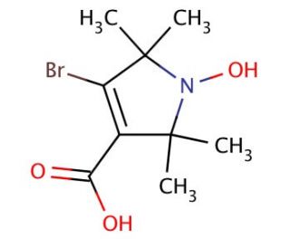 4-Bromo-1-oxyl-2,2,5,5-tetramethyl-&delta;3-pyrroline-3-carboxylic Acid (CAS 78033-69-9) - chemical structure image