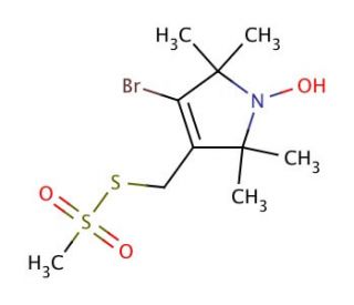 4-Bromo-(1-oxyl-2,2,5,5-tetramethyl-&Delta;3-pyrroline-3-methyl) Methanethiosulfonate (CAS 215956-55-1) - chemical structure image