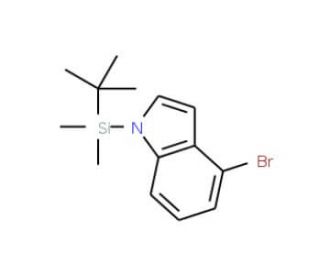 4-Bromo-1-(tert-butyldimethylsilyl)-1H-indole (CAS 193694-04-1) - chemical structure image