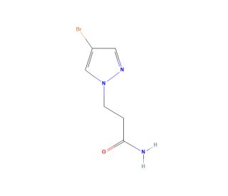 4-Bromo-1H-pyrazole-1-propanamide (CAS 1177349-02-8) - chemical structure image