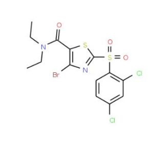 4-Bromo-2-(2,4-dichlorophenylsulfonyl)thiazole-5-carboxylic acid diethylamide - chemical structure image