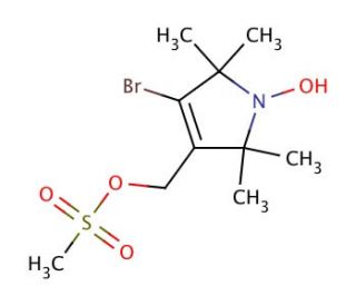 4-Bromo-2,2,5,5-tetramethyl-3-(methylsulfonylmethyl)-2,5-dihydro-1H-pyrrol-1-yloxyl Radical - chemical structure image