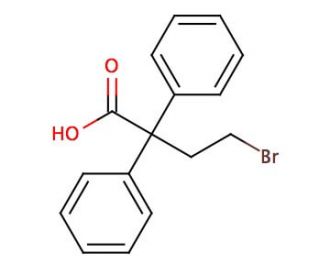 4-Bromo-2,2-diphenylbutyric Acid (CAS 37742-98-6) - chemical structure image