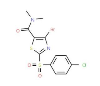 4-Bromo-2-(4-chlorophenylsulfonyl)thiazole-5-carboxylic acid dimethylamide - chemical structure image