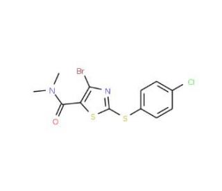 4-Bromo-2-(4-chlorophenylthio)thiazole-5-carboxylic acid dimethylamide - chemical structure image
