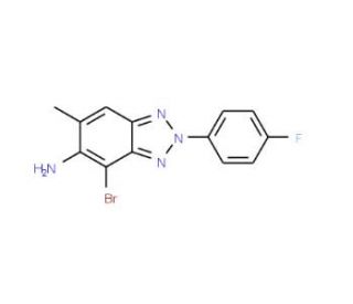4-bromo-2-(4-fluorophenyl)-6-methyl-2H-1,2,3-benzotriazol-5-amine - chemical structure image