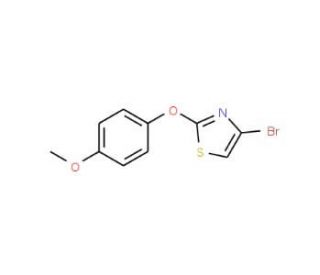 4-Bromo-2-(4-methoxyphenoxy)thiazole (CAS 1065074-21-6) - chemical structure image