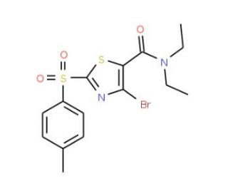 4-Bromo-2-(4-methylphenylsulfonyl)thiazole-5-carboxylic acid diethylamide - chemical structure image
