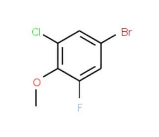 4-Bromo-2-chloro-6-fluoroanisole (CAS 261762-34-9) - chemical structure image