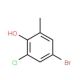 4-Bromo-2-chloro-6-methylphenol (CAS 7530-27-0) - chemical structure image