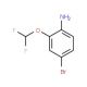 4-Bromo-2-(difluoromethoxy)aniline (CAS 1000575-14-3) - chemical structure image