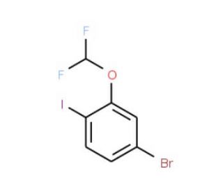 4-Bromo-2-(difluoromethoxy)iodobenzene - chemical structure image