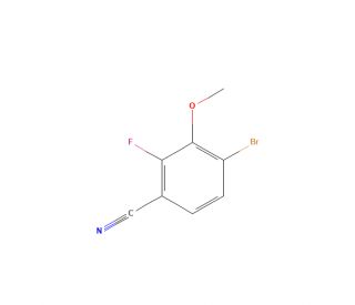 4-Bromo-2-fluoro-3-methoxybenzonitrile (CAS 1426073-33-7) - chemical structure image