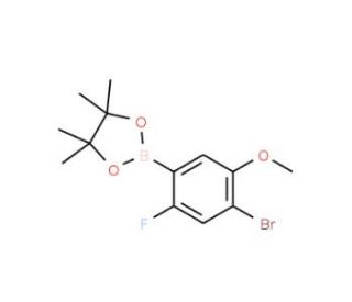 4-Bromo-2-fluoro-5-methoxyphenylboronic acid, pinacol ester (CAS 1150271-71-8) - chemical structure image