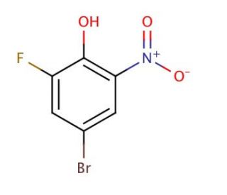 4-Bromo-2-fluoro-6-nitrophenol (CAS 320-76-3) - chemical structure image